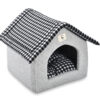 Šedý domek pro psy – 47x39x42 cm