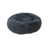 Tmavě šedý fluffy pelíšek – 76x76x14 cm