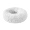 Bílý fluffy pelíšek – 76x76x14 cm
