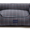 Kostkovaný šedý pelíšek pro psy TWEED – 85x70x25 cm